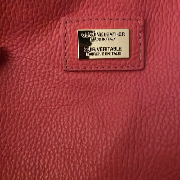 Stylish Coral Leather Tote Bag Italy - Picture 4 of 7